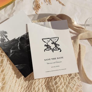 Modern Minimal Save the Date Template, Save The Date Invitation, Modifiable Save The Date Template, Save The Date, Instant Download | KOA