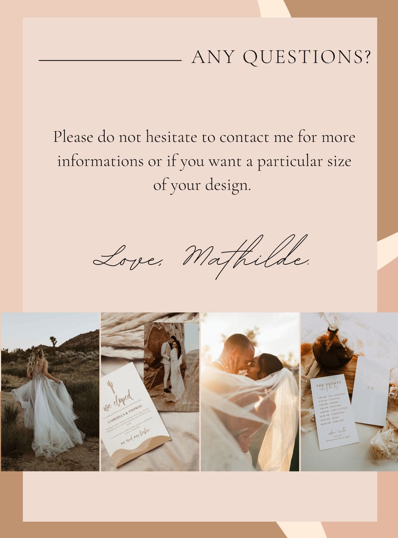 Modern Wedding Invitation Template Set, Minimalist Wedding Invite Suite, Modern Invite, Simple Editable Invite Template, Retro Font JOE image 8