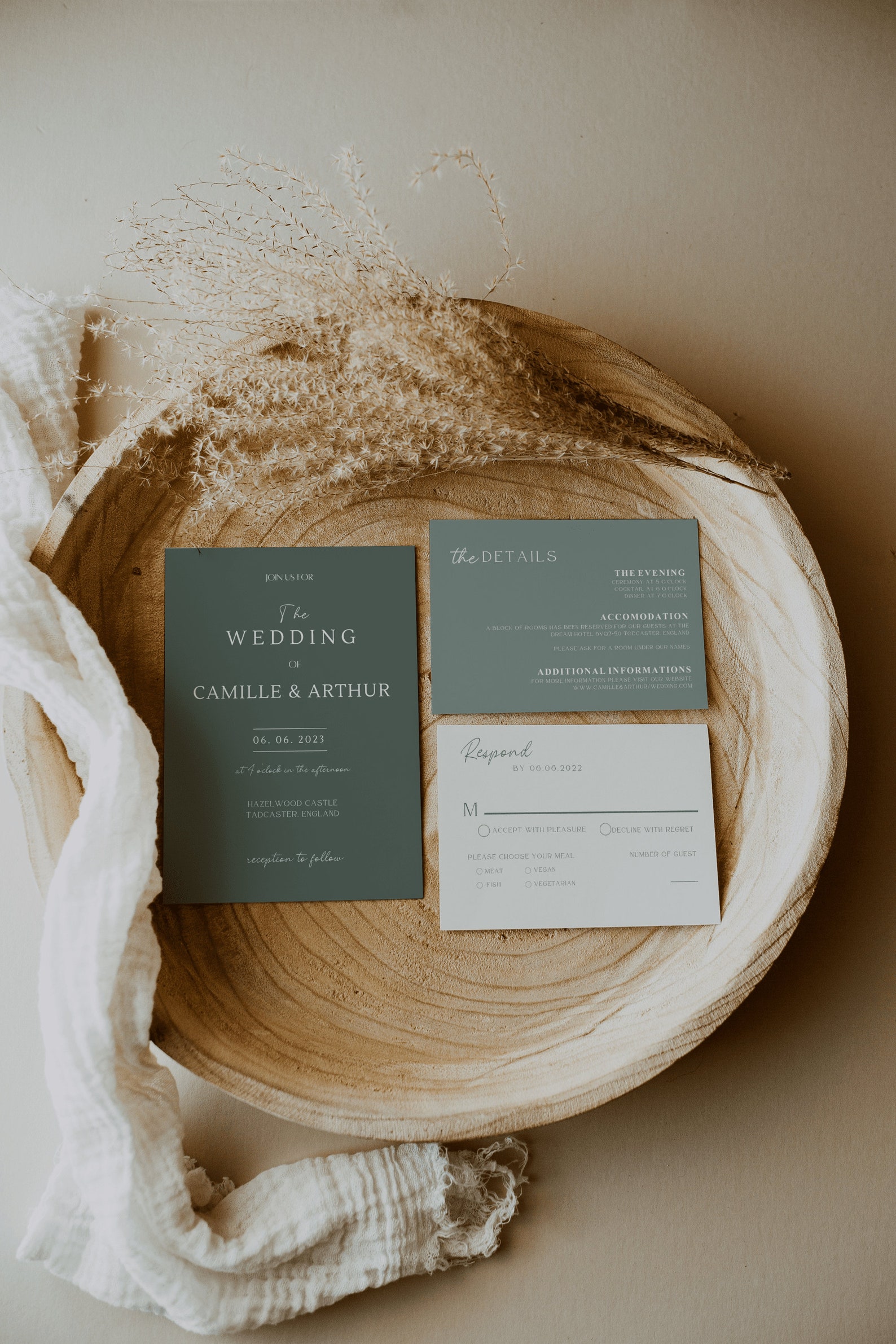 Sage Green Wedding Invitation Sage Green Wedding Minimalist | Etsy