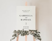 Panneau bienvenue mariage, Panneau bienvenue personnalisé, mariage minimaliste, Panneau bienvenue noir et blanc, Panneau minimaliste, MIA