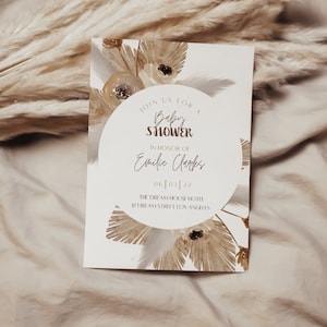 Invitation, Baby Shower, Fête, Téléchargement instantané, Personnalisable, Bébé, Carte, Imprimable, Nouveau née, fleurs