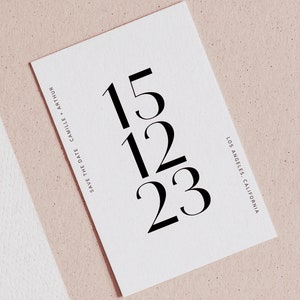 Modèle minimaliste Save the Date, Photo Save the Date, Save the Date, Boho Save the Date, Modern Save the Date, Minimaliste | MEL
