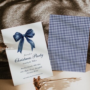 Modèle de carte de vœux imprimable, carte de Noël minimaliste, modèle de carte de Noël simple, carte Joyeuses Fêtes, cartede Noël | BLUE