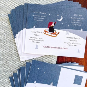 Young Living Winter Diffuser Blends Rezept-Postkarte; Feiertagsrezepte für ätherisches Öl; Digitaler Download; Teampost