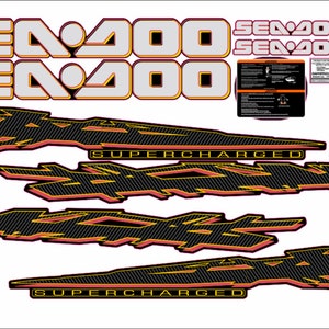 SEADOO GTX 2003 グラフィック / デカール / ステッカーキット レッド 画像 2
