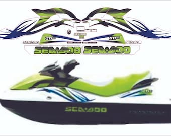 SEADOO GTI 130 2008 Graphics / Decal / Sticker Kit GREEN
