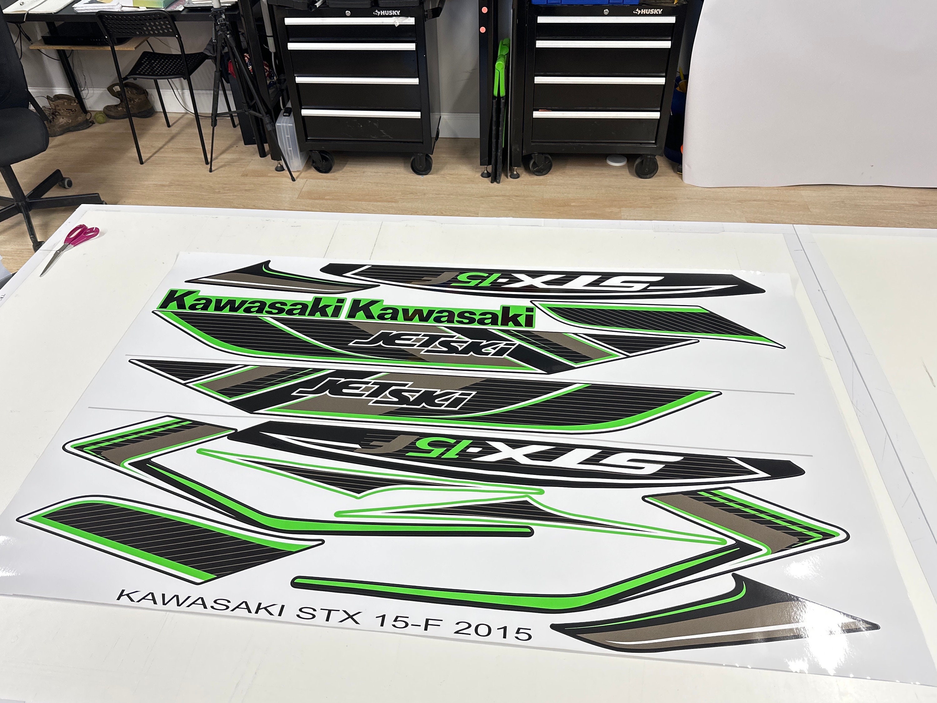 Kawasaki STX-15 F 2015 Graphics / Decal / Sticker Kit - Etsy