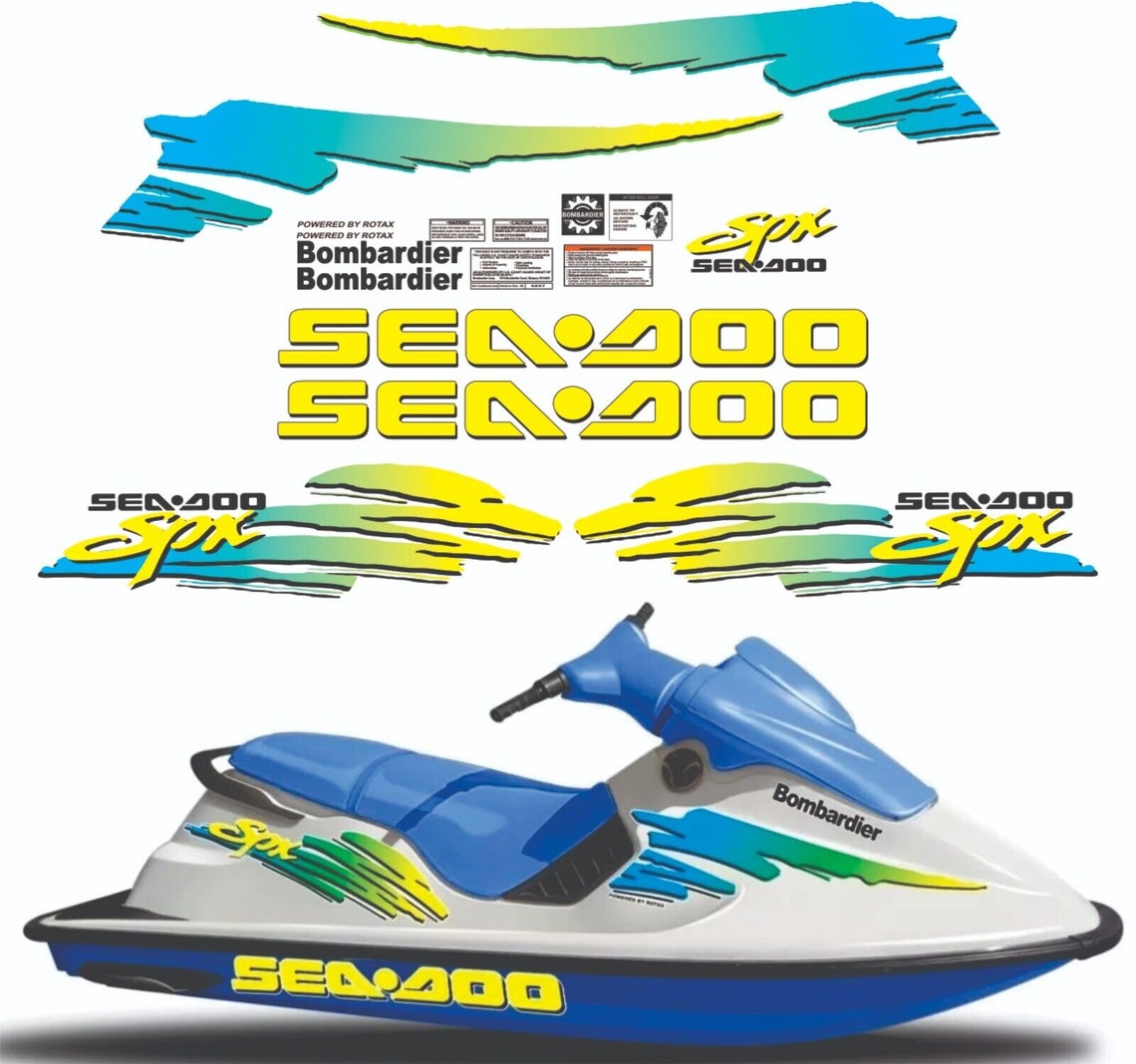 SEADOO SPX 1994 Graphics / Decal / Sticker Kit YELLOW - Etsy