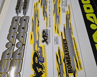 SEADOO XP LIMITED 1999 Graphics / Decal / Sticker Kit Yellow