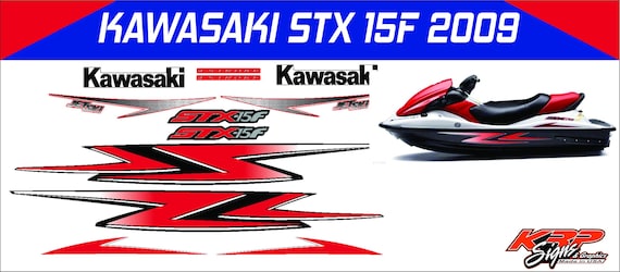 【サイン】ケイ　イングリッド KAWASAKI STX 15 F 2009 Graphics / Decal / Sticker Kit Red - Etsy