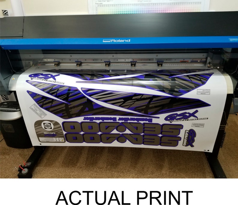 SEADOO GSX 1997 Graphics / Decal / Sticker Kit DARK Blue image 4