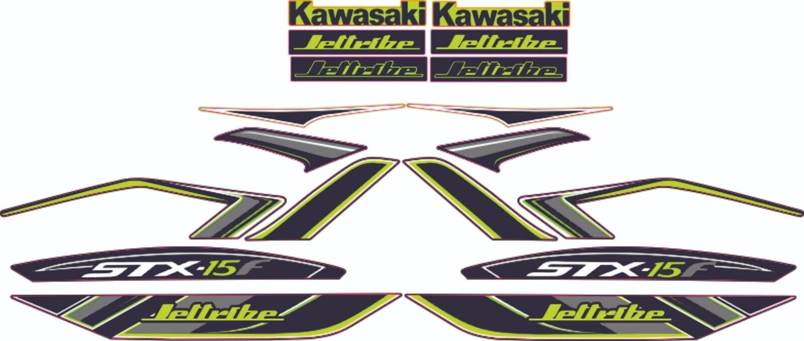 KAWASAKI STX-15 F 2015 グラフィック / デカール / ステッカーキット
