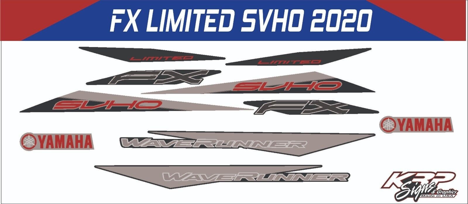 YAMAHA WAVERUNNER FX Cruiser Svho 2016 Graphics / Decal / Sticker Kit