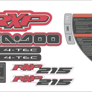 SEADOO RXP 215 2007 Grafik / Dekal / Klistermärkessats RÖD bild 2