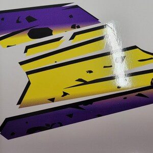 SEADOO SPX 1998 Graphics / Decal / Sticker Kit YELLOW & Purple image 2