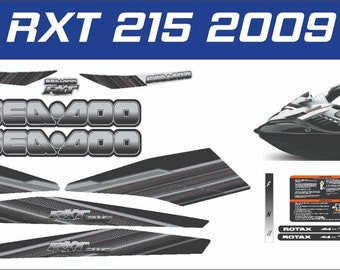 SEADOO RXT 215 2009 Graphics / Decal / Sticker Kit CARBON Fibre Look A Like