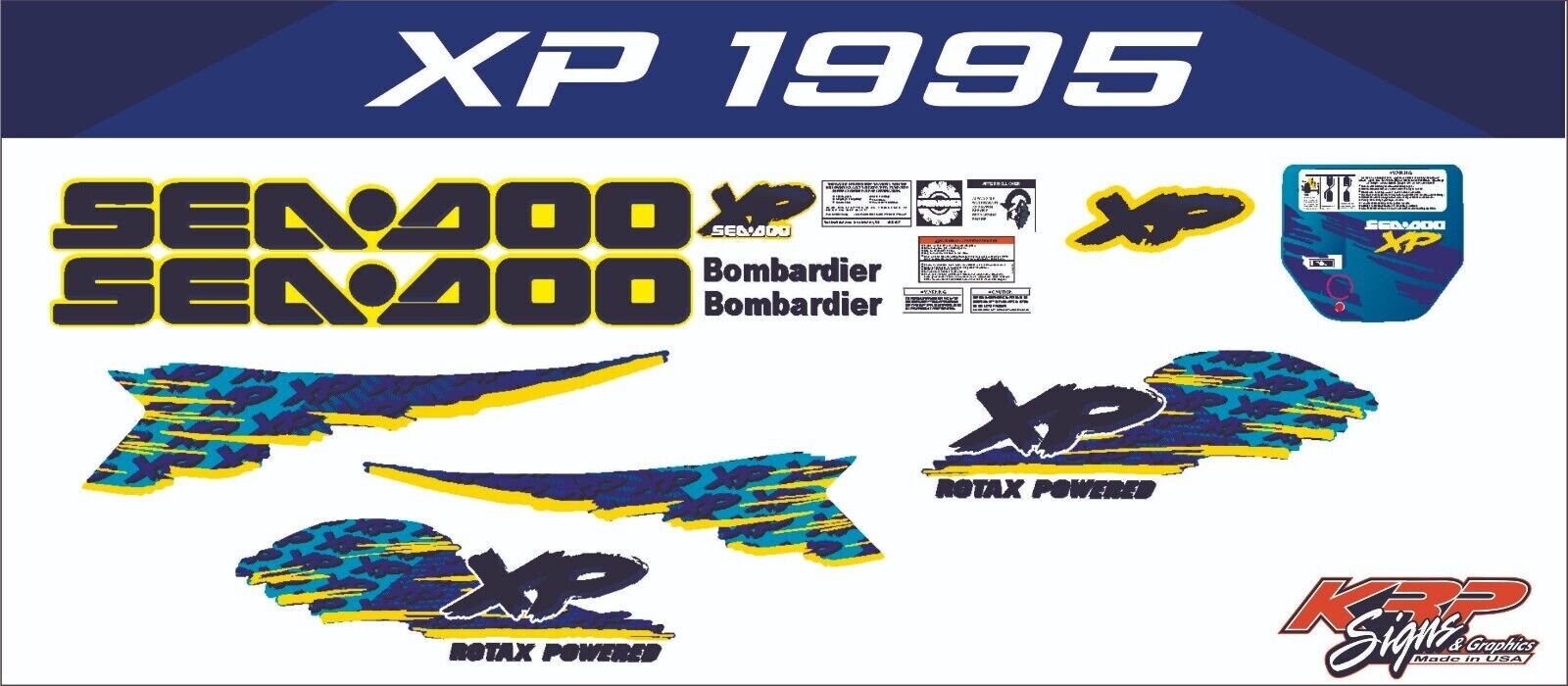 Xp 95 Sticker SEADOO XP 1995 Graphics / Decal / Sticker Kit CUSTOM Black - Etsy