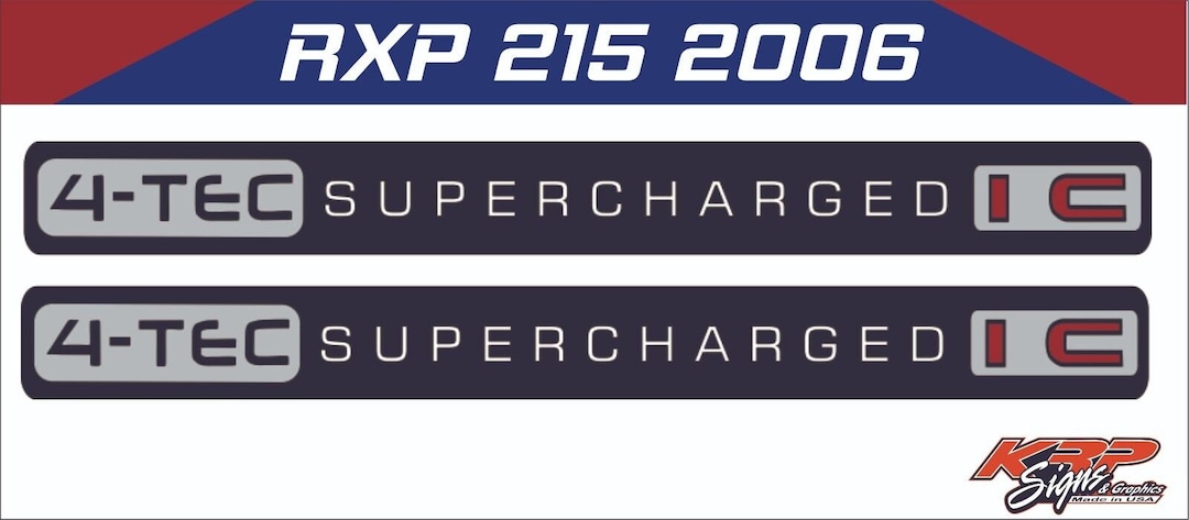 SEADOO RXP 215 2006 Graphics / Decal / Sticker Kit Supercharged Decals ...