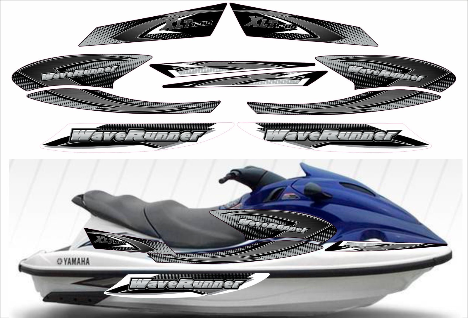 YAMAHA WAVERUNNER XLT 1200 2001- 2003 Graphics / Decal / Sticker 