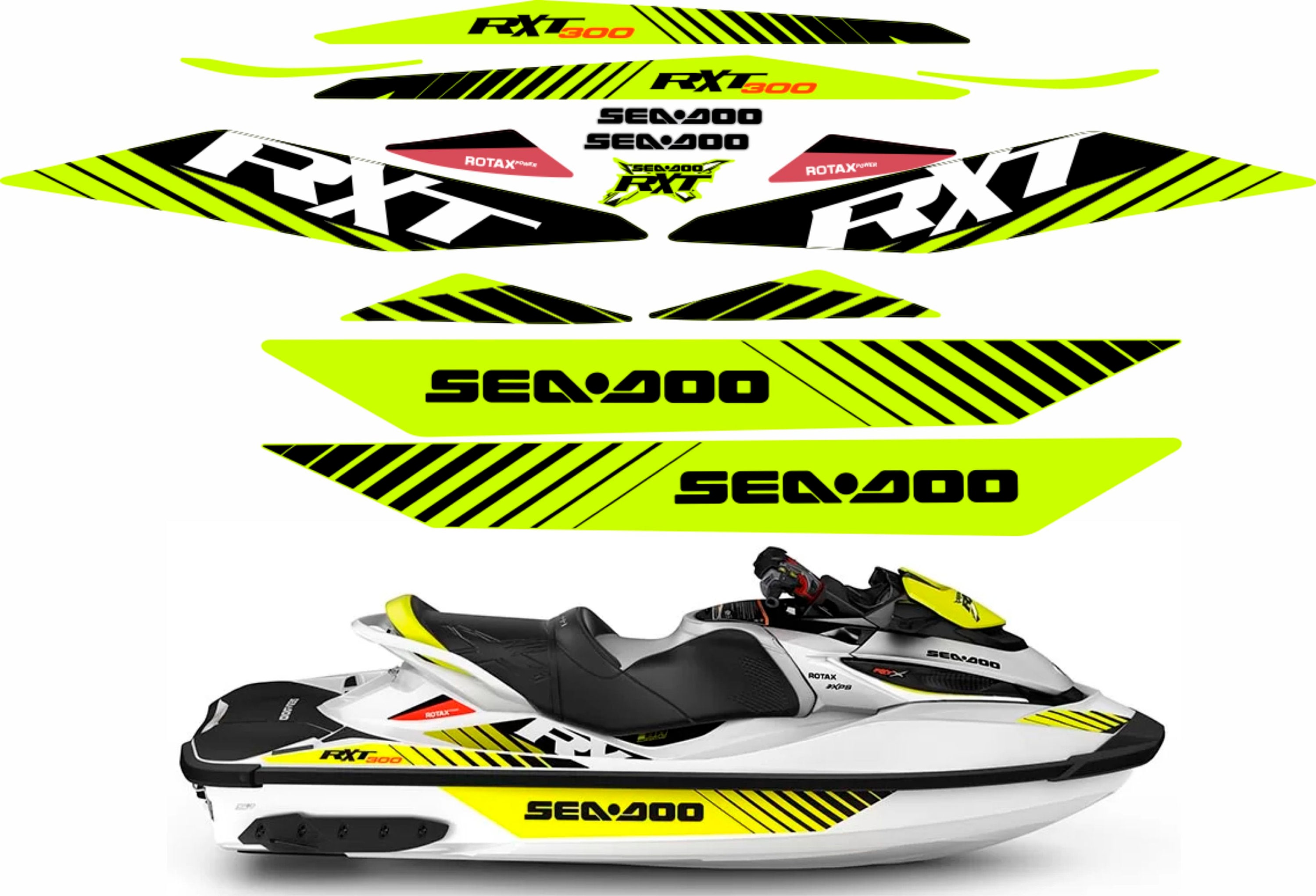 SeaDoo RXT X 300 2016 グラフィック / デカール / ステッカーキット 