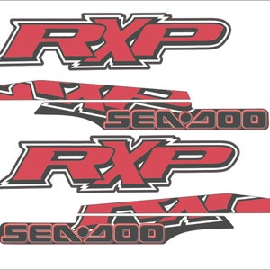 SEADOO RXP 215 2007 Grafik / Dekal / Klistermärkessats RÖD bild 3