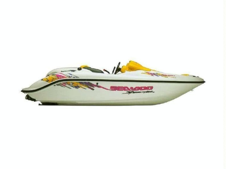 SEADOO SPEEDSTER 1996 GRAPHICS /decal / Sticker Kit purple, blue ,yellow image 3