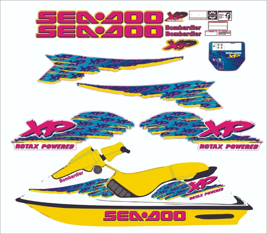 Seadoo XP 1995 Graphics / Decal / Sticker Kit Etsy