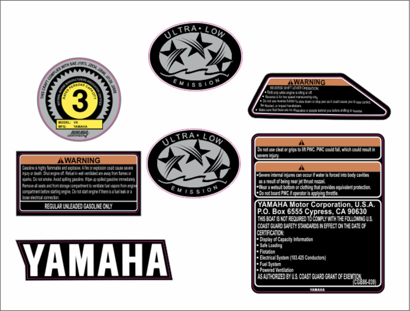 YAMAHA WAVERUNNER XLT 800 2001 -2003 Graphics / Decal / Sticker