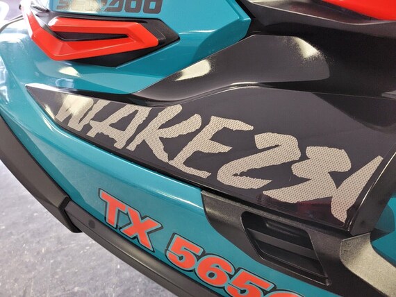 SEADOO WAKE 230 PRO 2018 Graphics / Decal / Sticker Kit Teal Rear