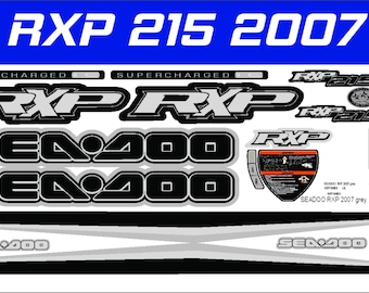 SEADOO RXP 215 2007 Graphics / Decal / Sticker Kit GREY