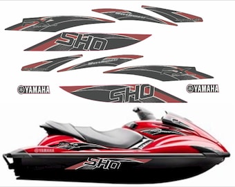 YAMAHA WAVERUNNER FX  Sho Cruiser 2009 - 2011 Graphics/Decal / Sticker Kit Red