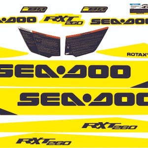 SEADOO RXT 260 2015 Graphics / Decal / Sticker Kit Custom Yellow