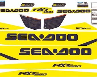 Kit de gráficos, calcomanías y pegatinas para SEADOO RXT 260 2015, color amarillo personalizado