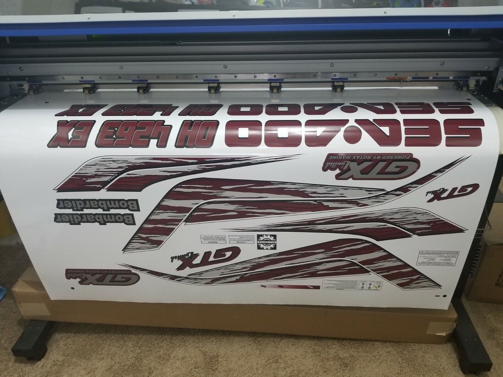 SEADOO GTX 1998 LIMITED Graphics / Decal / Sticker Kit Burgandy - Etsy