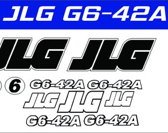 Juego de calcomanías de vinilo JLG G6-42A