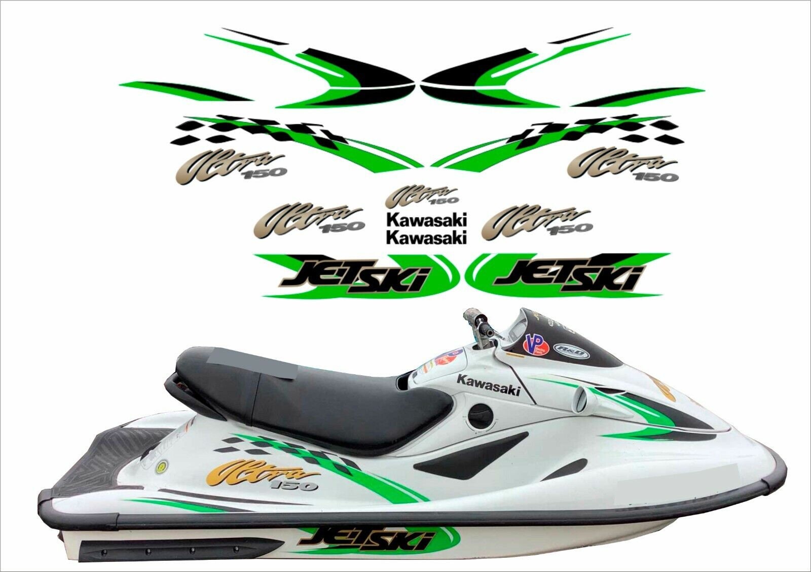KAWASAKI ULTRA 150 2002 Graphics / Decal / Sticker Kit GOLD