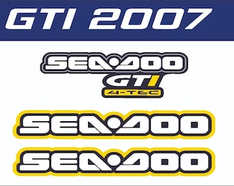 SEADOO GTI  2007 Graphics / Decal / Sticker Kit HOOD Decals Only