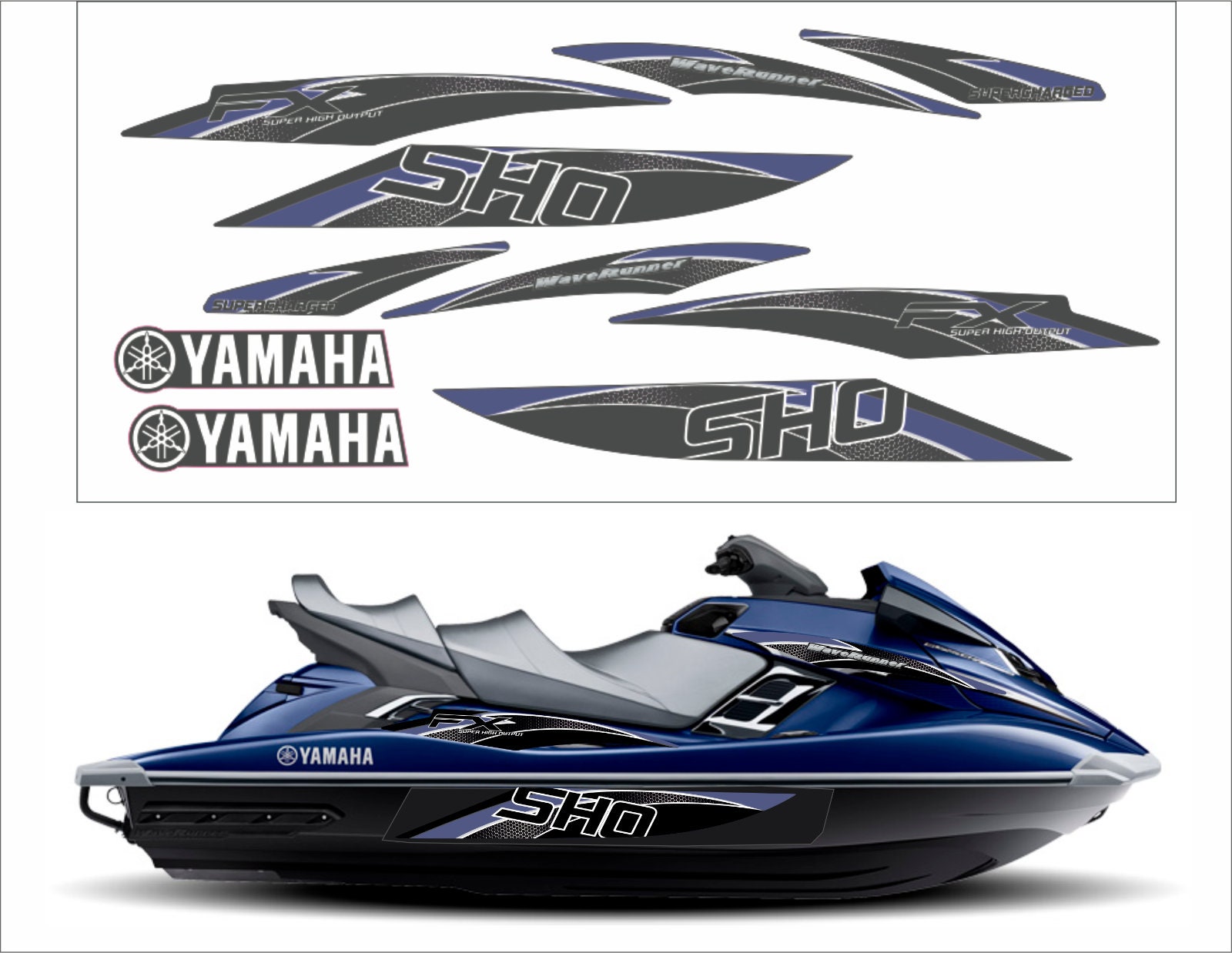 ヤマハ ウェーブランナー FX Sho クルーザー 2009 - 2011 グラフィック 