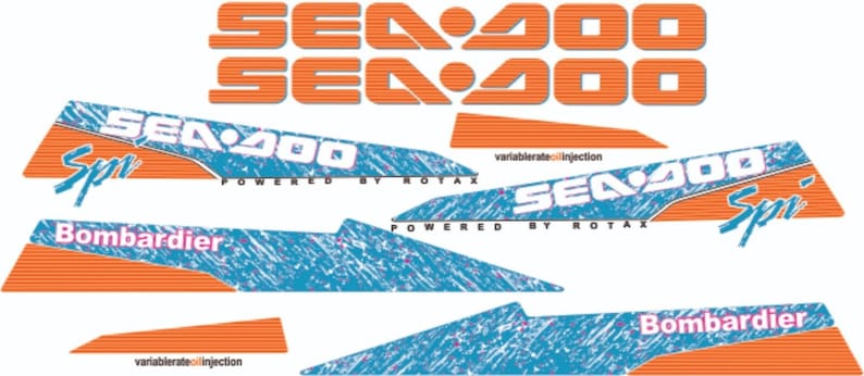SEADOO SPi 1993 Graphics / Decal / Sticker Kit CUSTOM image 1