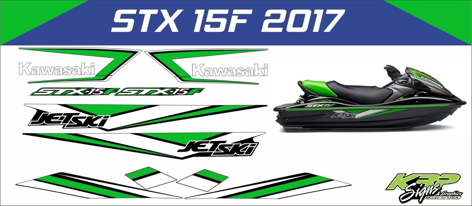 KAWASAKI STX-15 F 2017 Graphics / Decal / Sticker Kit - Etsy