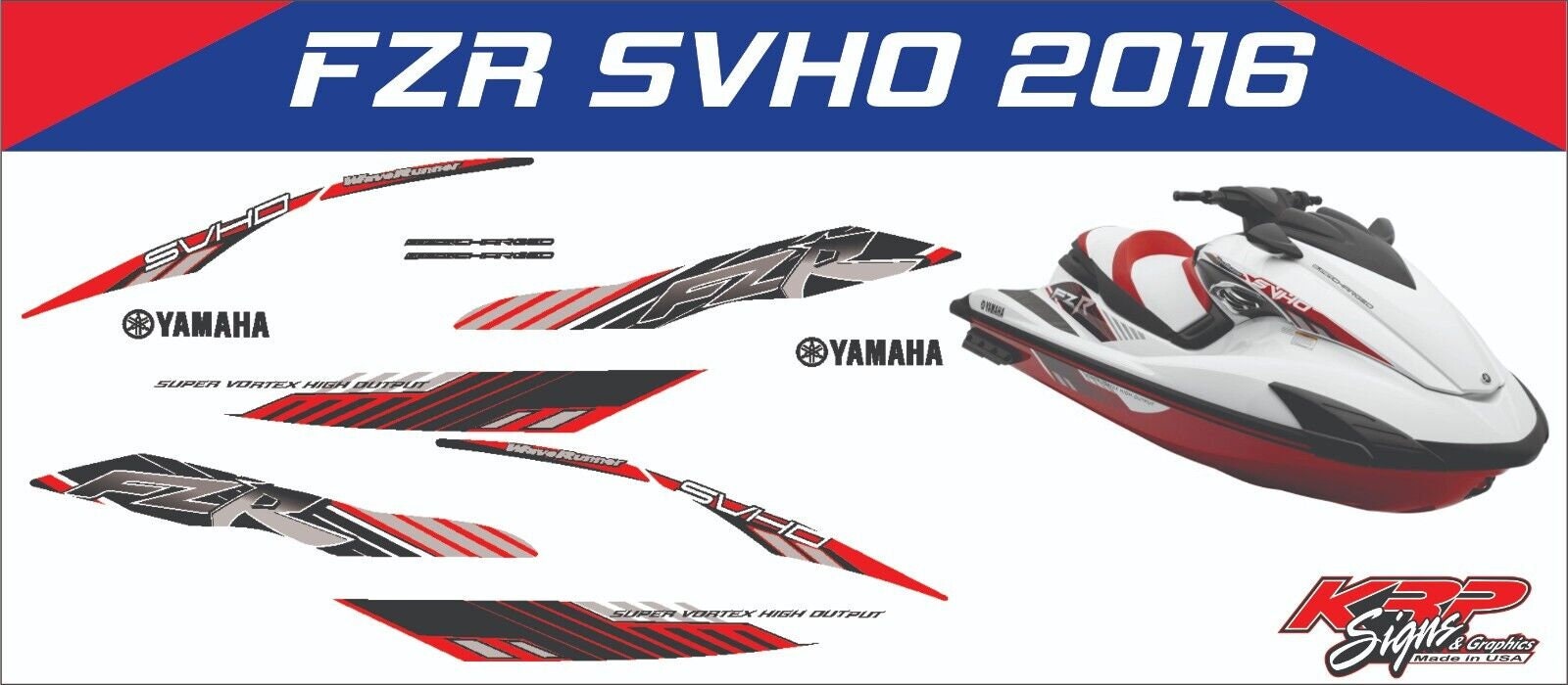 YAMAHA WAVERUNNER FZR Svho 2016 Graphics / Decal / Sticker Kit