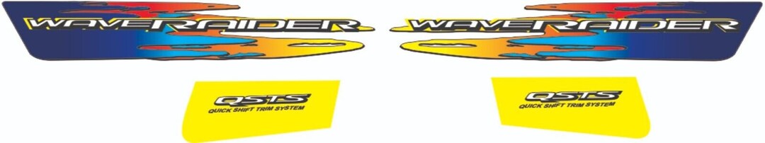 YAMAHA WAVERAIDER 1995 Graphics / Decal / Sticker Kit HOOD Decals - Etsy