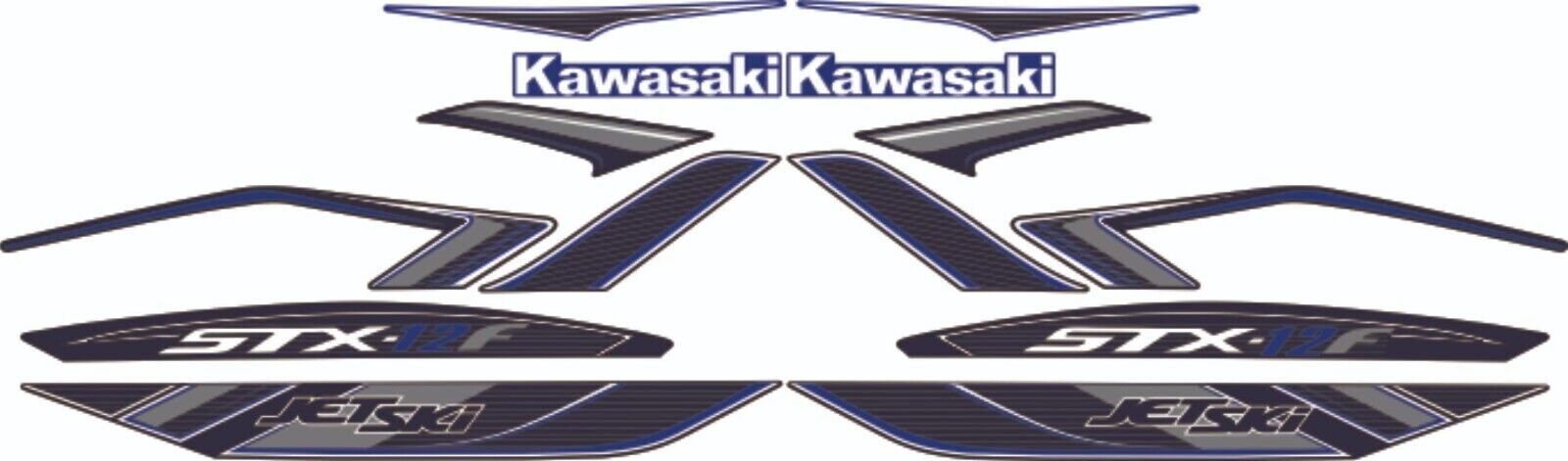 KAWASAKI STX-15 F 2015 グラフィック/デカール/ステッカーキット