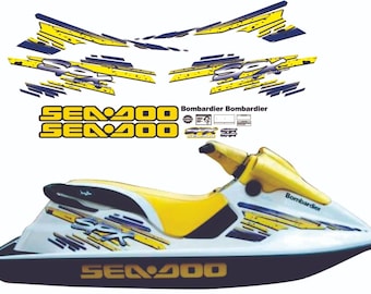 SEADOO SPX 1998 Graphics / Decal / Sticker Kit YELLOW & Blue - Etsy