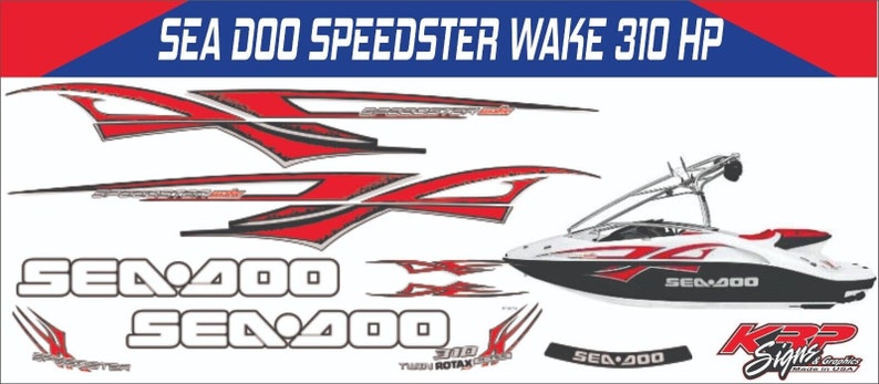 SEADOO SPEEDSTER WAKE 2006 310 Hp Graphics / Decal / Sticker Kit image 1
