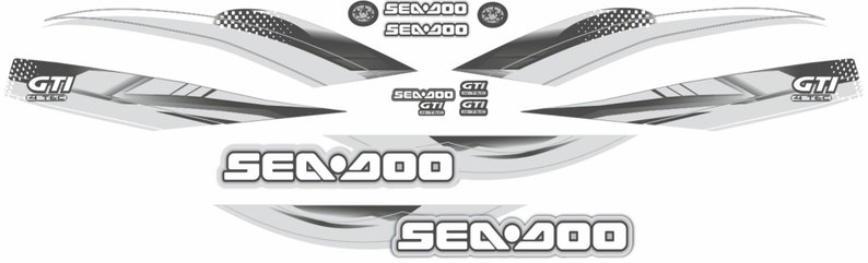 SeaDoo GTI 2007 Graphics / Decal / Sticker Kit Custom Grey image 1