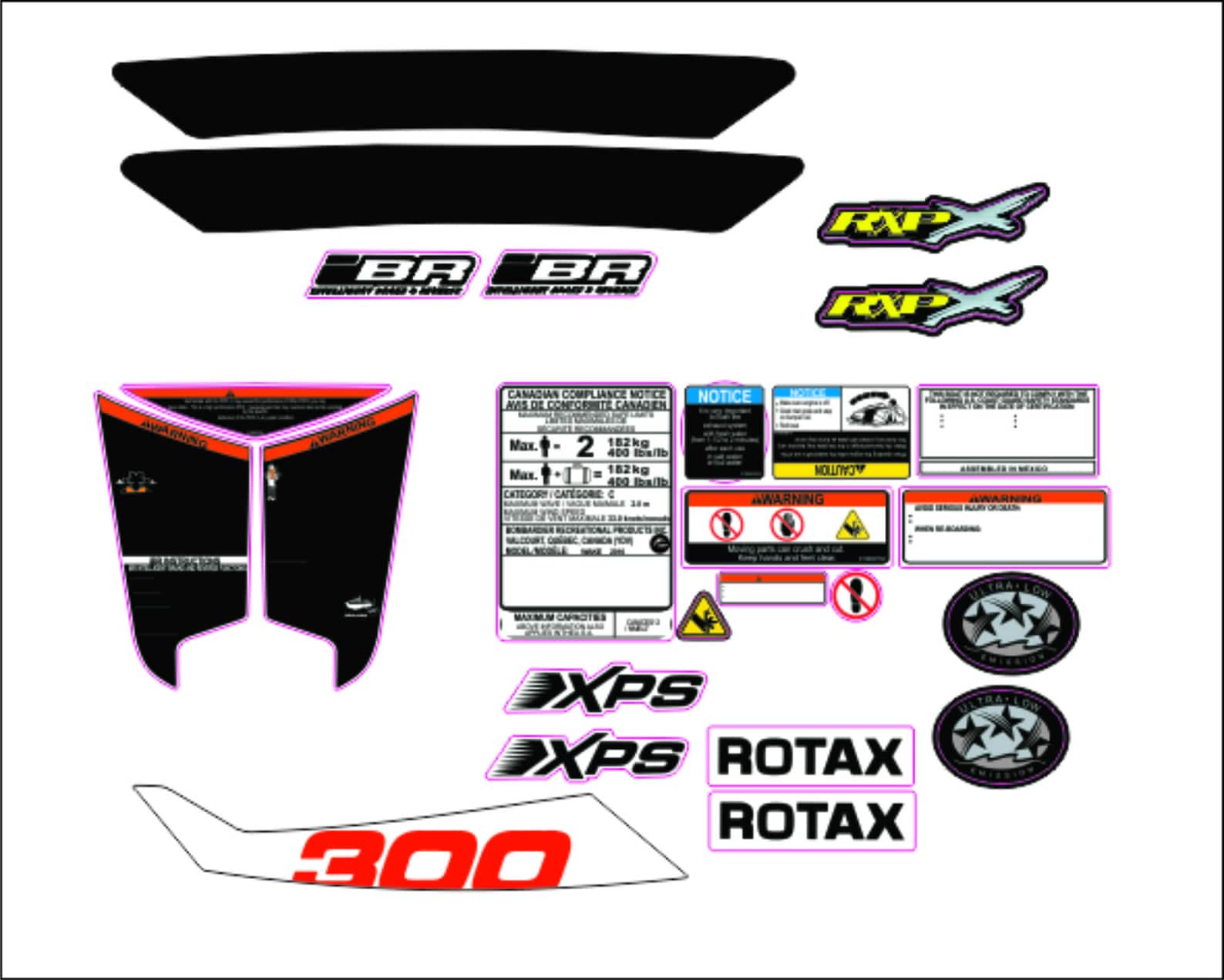 Seadoo RXP X 300 2016 Graphics / Decal / Sticker Kit CUSTOM - Etsy