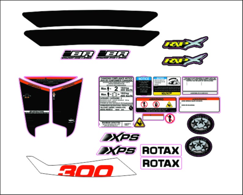 Seadoo RXP X 300 2016 Graphics / Decal / Sticker Kit CUSTOM - Etsy
