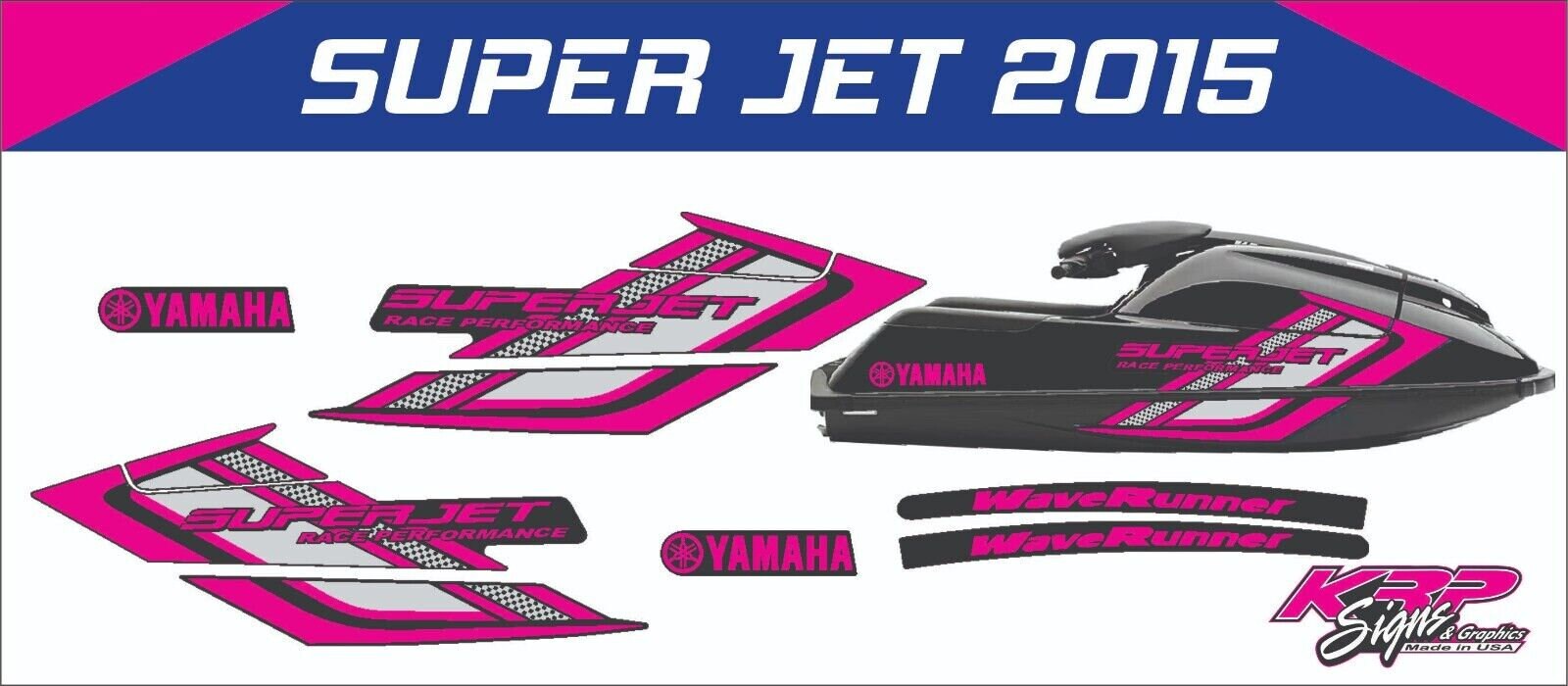 YAMAHA WAVERUNNER SUPER Jet 2015 Graphics / Decal / Sticker Kit