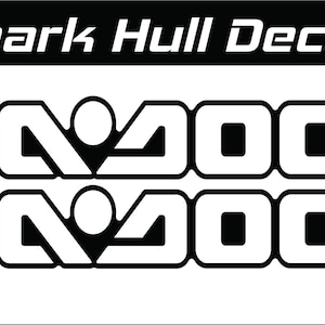 May include: Black and white Sea-Doo Spark hull decals with the text "Sea-Doo" and "ROTAX POWER" printed on them.
